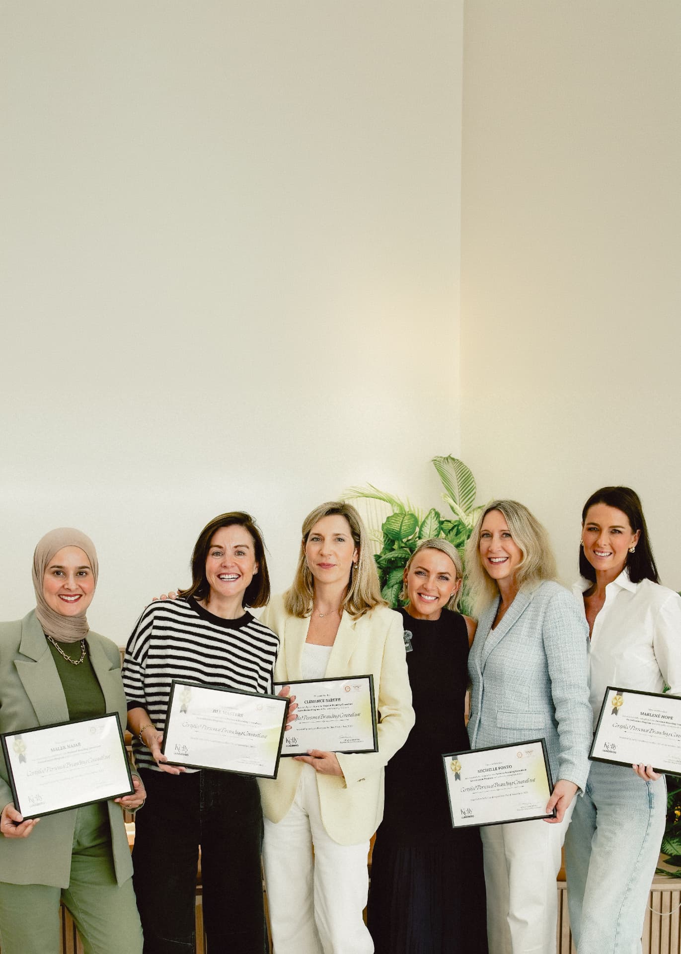 Certified Personal Branding Consultants with their certificates